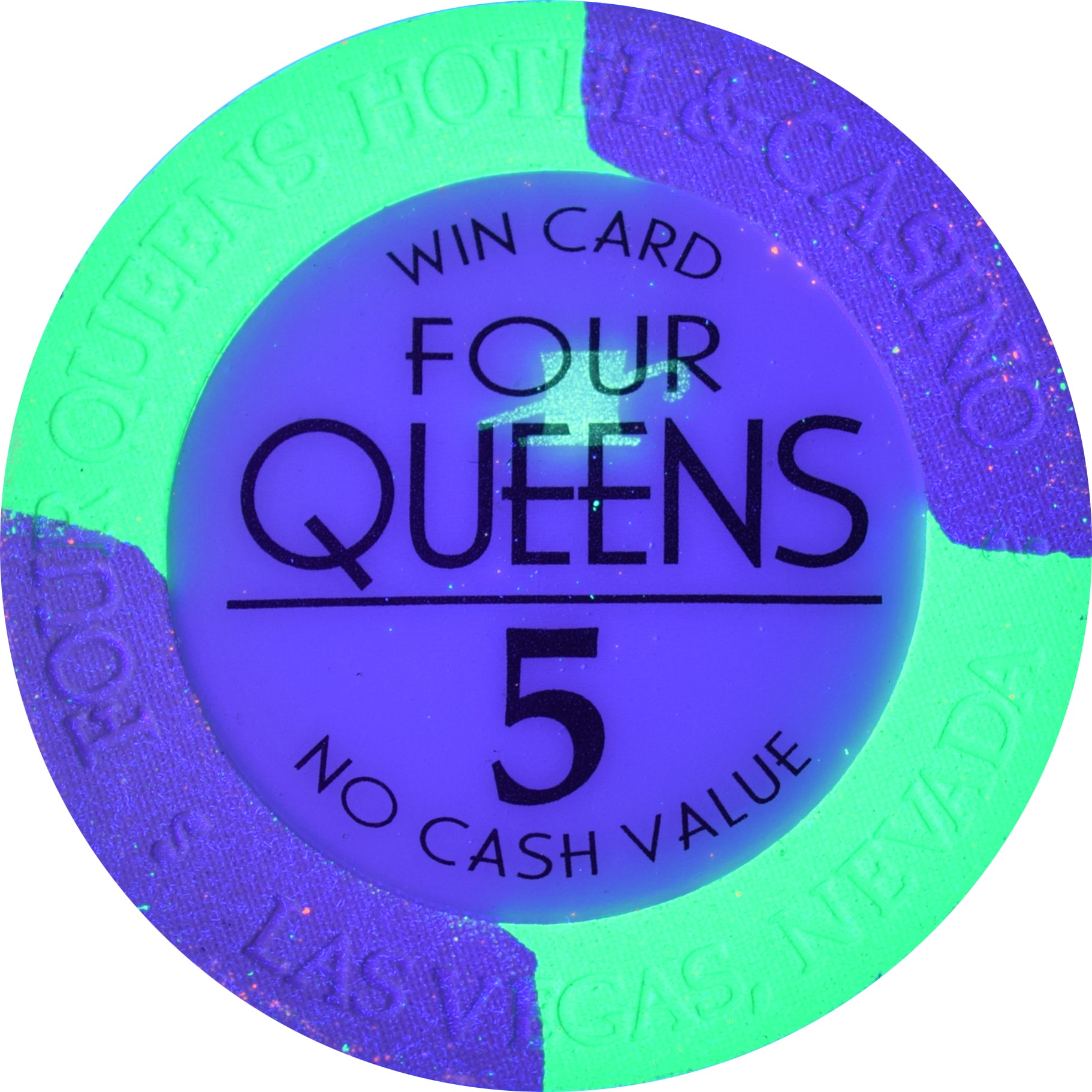 Four Queens Casino Las Vegas Nevada $5 NCV Win Card Chip 2001