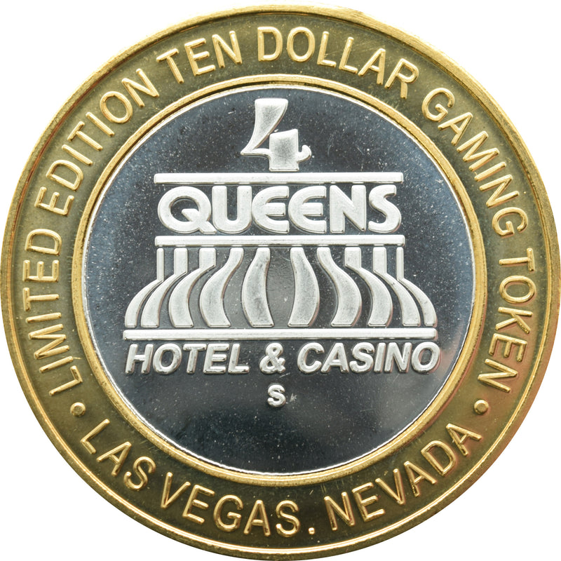 Four Queens Casino Las Vegas "Winter" $10 Silver/Brass Clad Strike 2013