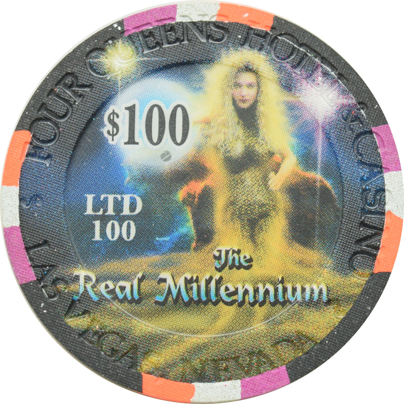 Four Queens Casino Las Vegas Nevada $100 The Real Millennium LTD 100 Chip 2000