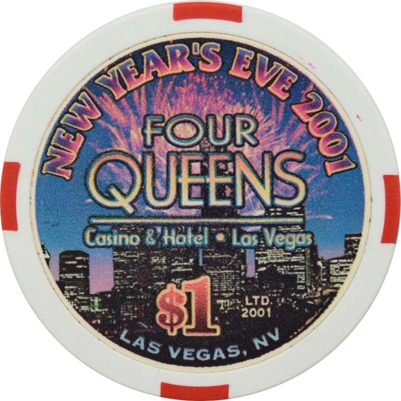 Four Queens Casino Las Vegas Nevada $1 Chip New Years Eve 2001