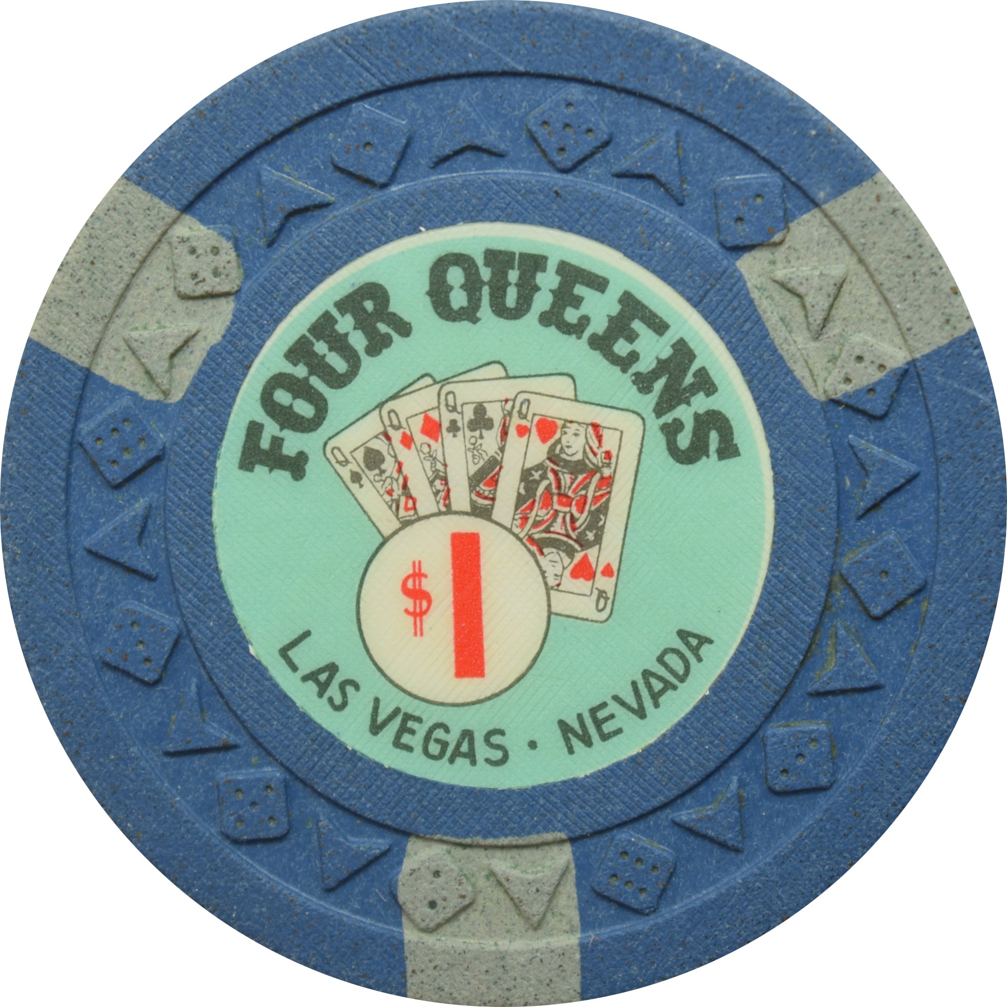 Four Queens Casino Las Vegas Nevada $1 Chip 1965