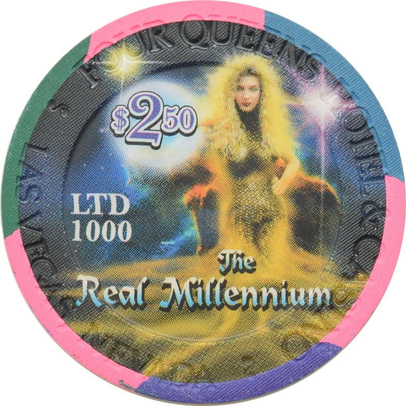 Four Queens Casino Las Vegas Nevada $2.50 The Real Millennium Chip 2001