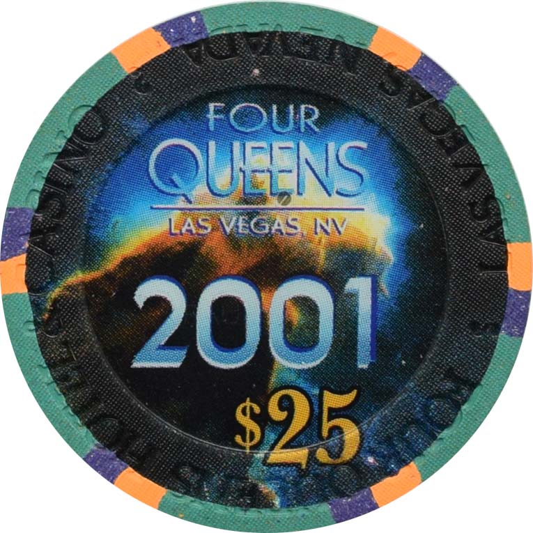 Four Queens Casino Las Vegas Nevada $25 The Real Millennium Chip 2001