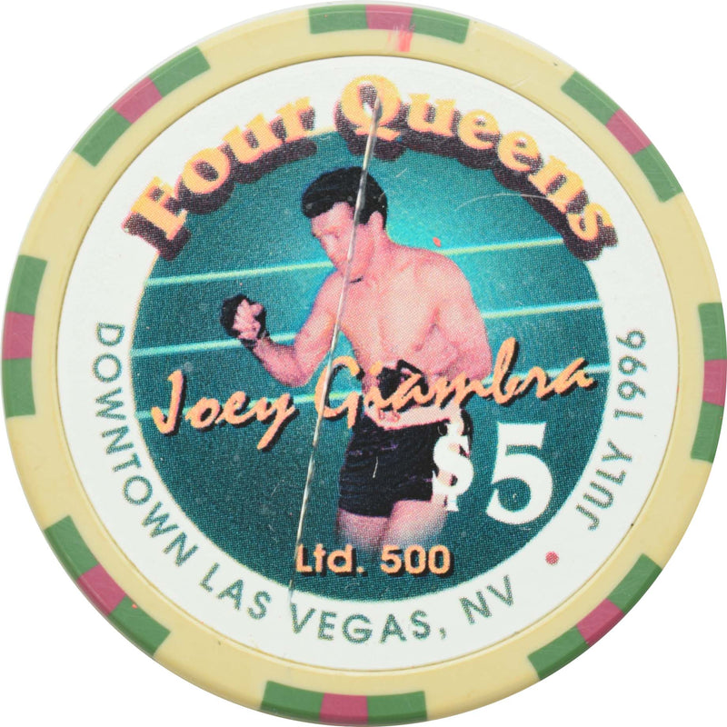 Four Queens Casino Las Vegas Nevada $5 Joey Giambra Chip 1996