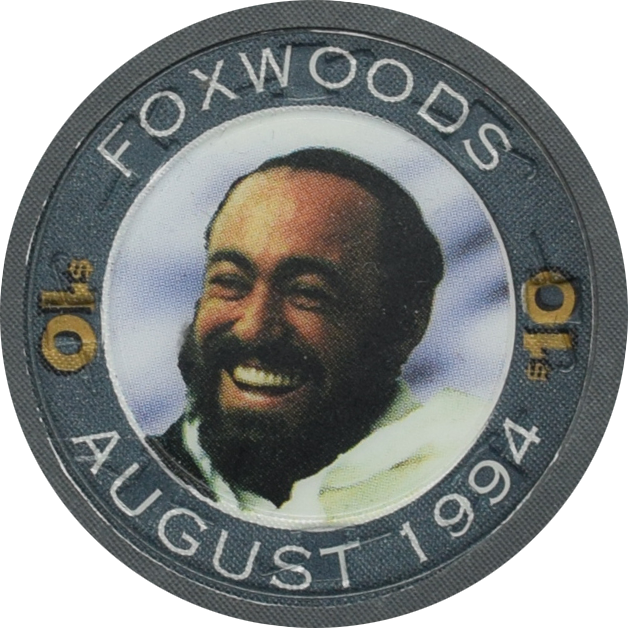 Foxwoods Casino Ledyard Connecticut $10 Pavarotti Chip