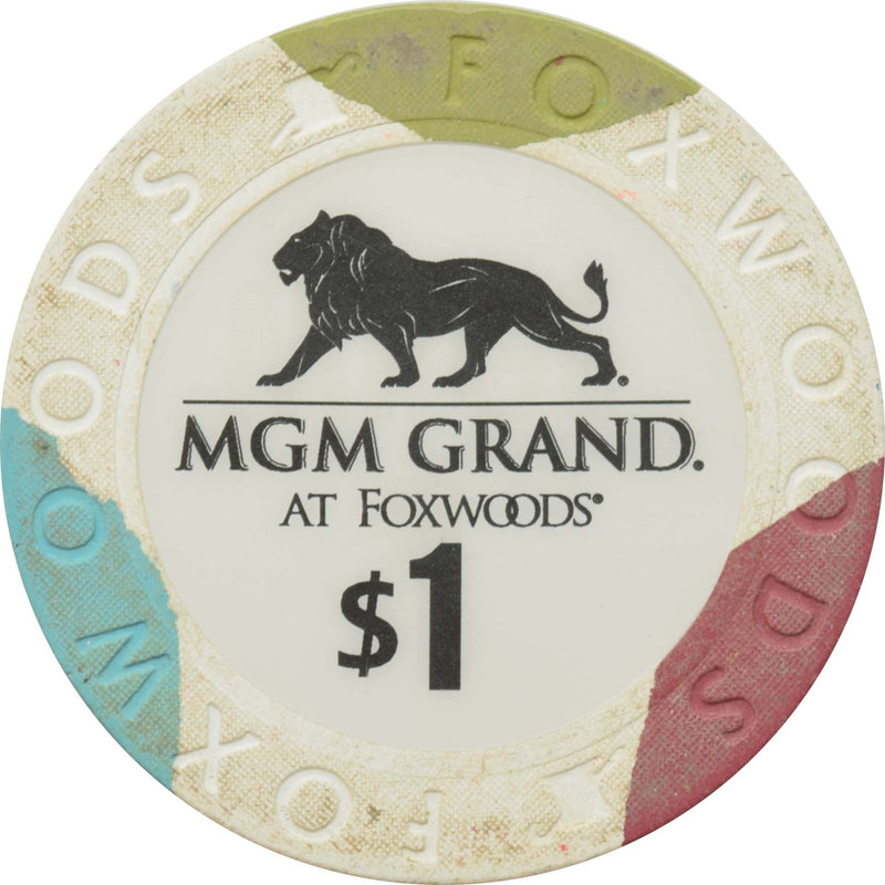 Foxwoods Casino Ledyard Connecticut $1 MGM Grand at Foxwoods Chip