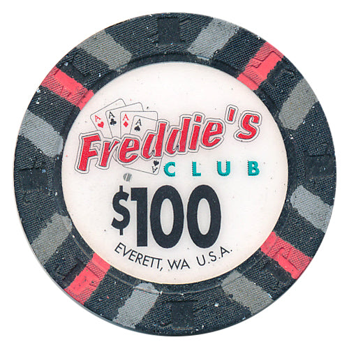 Freddie's Club Casino Everett Washington $100 Chip