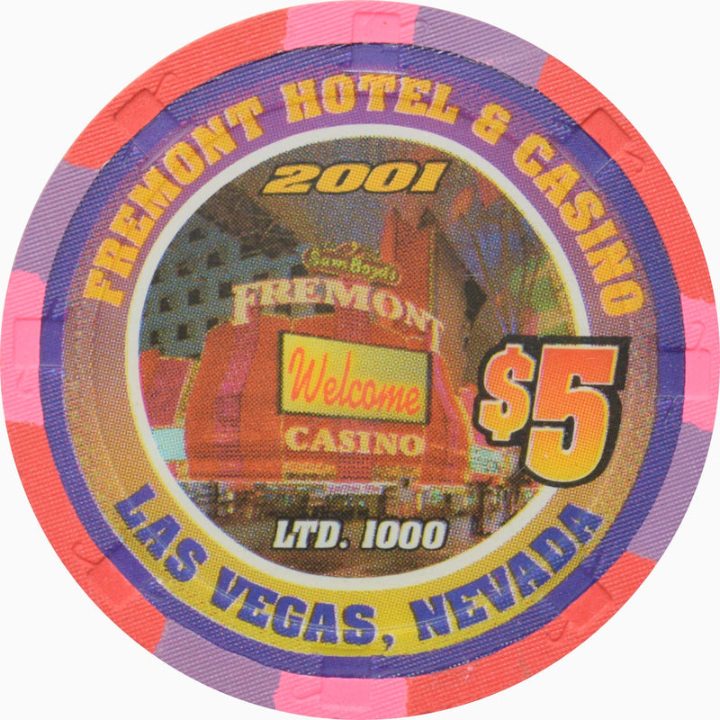 Fremont Casino Las Vegas Nevada $5 Richard Petty Chip 2001