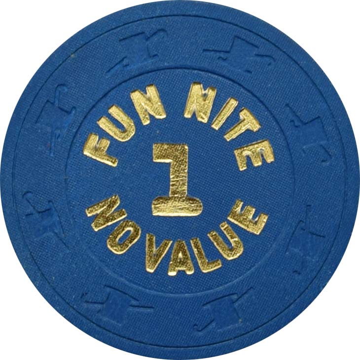 Fun Nite $1 Royal Blue No Cash Value Chip