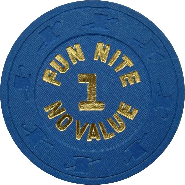 Fun Nite $1 Royal Blue No Cash Value Chip