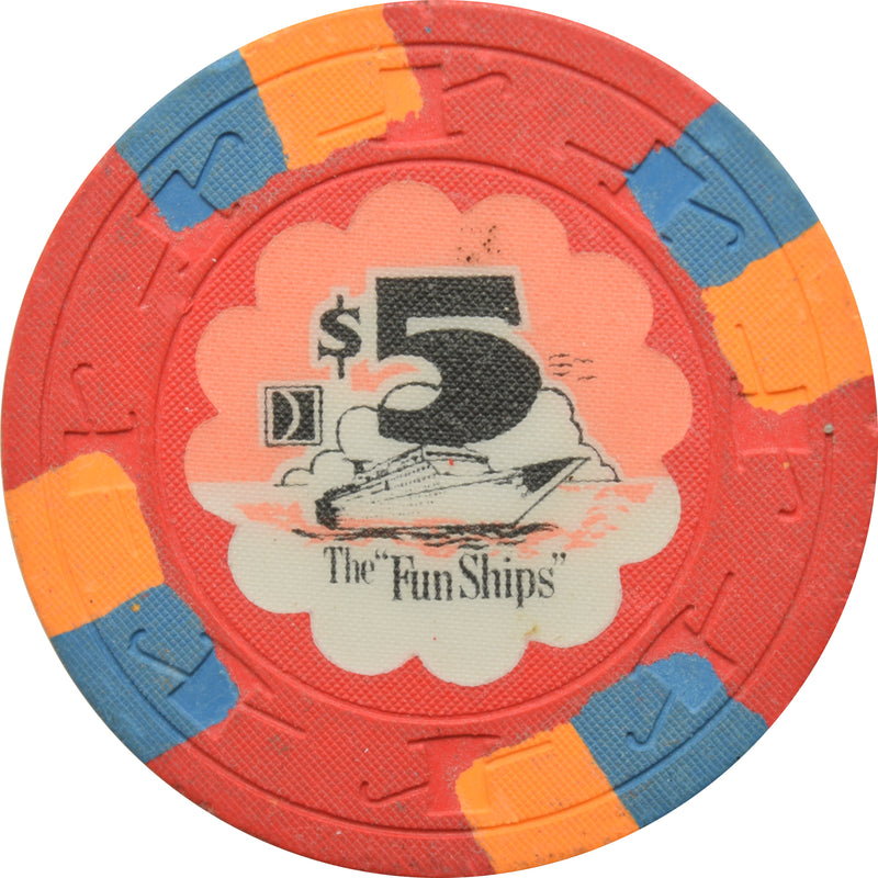 The FunShips Cruise Lines $5 Chip