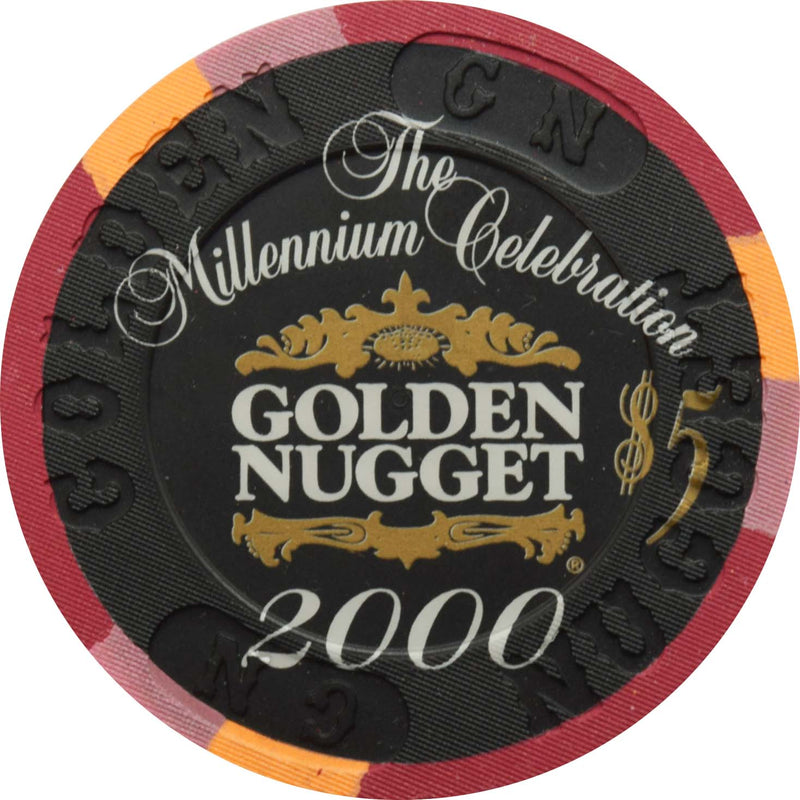 Golden Nugget Casino Laughlin Nevada $5 Chip New Year's 1999