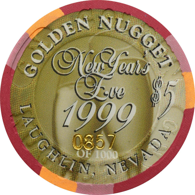 Golden Nugget Casino Laughlin Nevada $5 Chip New Year's 1999