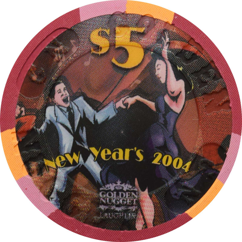 Golden Nugget Casino Laughlin Nevada $5 Chip New Year's Eve 2003