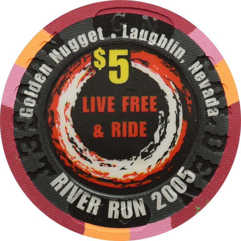 Golden Nugget Casino Laughlin Nevada $5 Chip River Run 2005