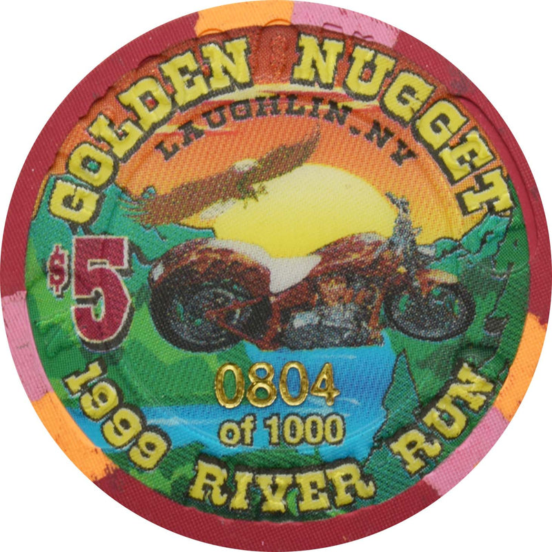 Golden Nugget Casino Laughlin Nevada $5 Chip River Run 1999