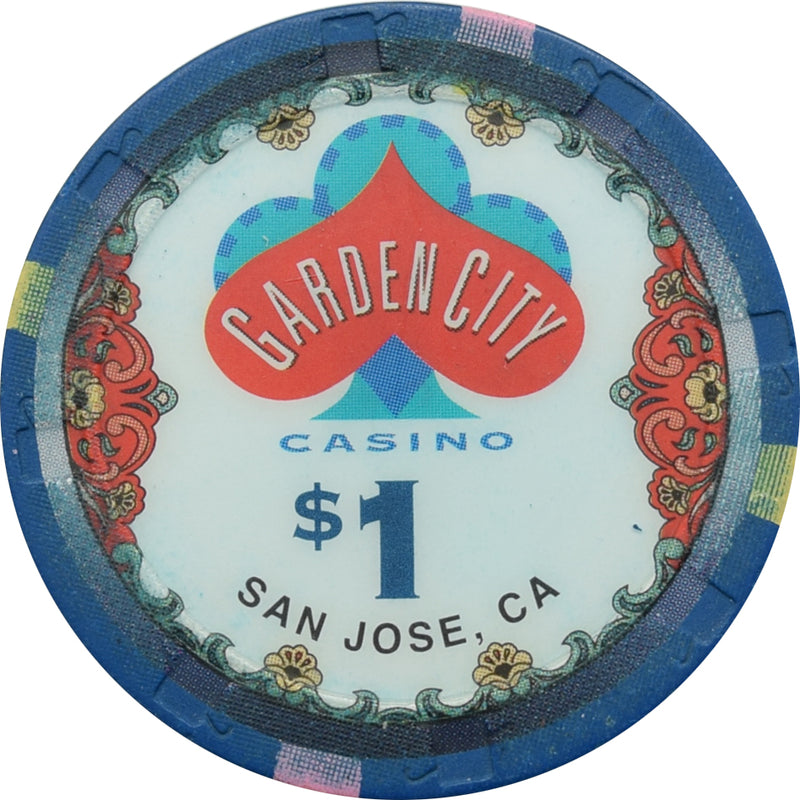 Garden City Casino San Jose California $1 Dark Blue Chip