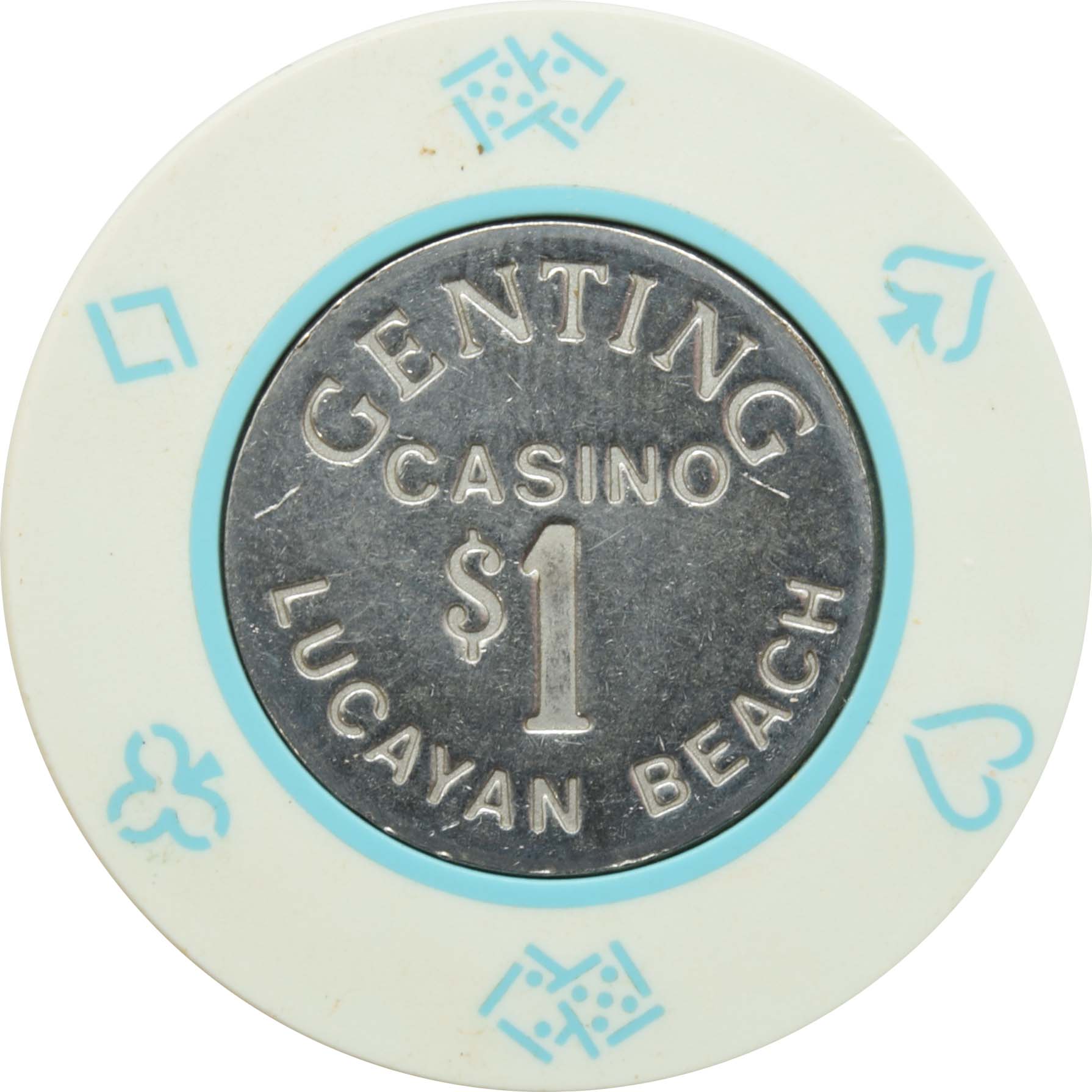 Genting Lucayan Beach Casino Freeport Bahamas $1 Chip