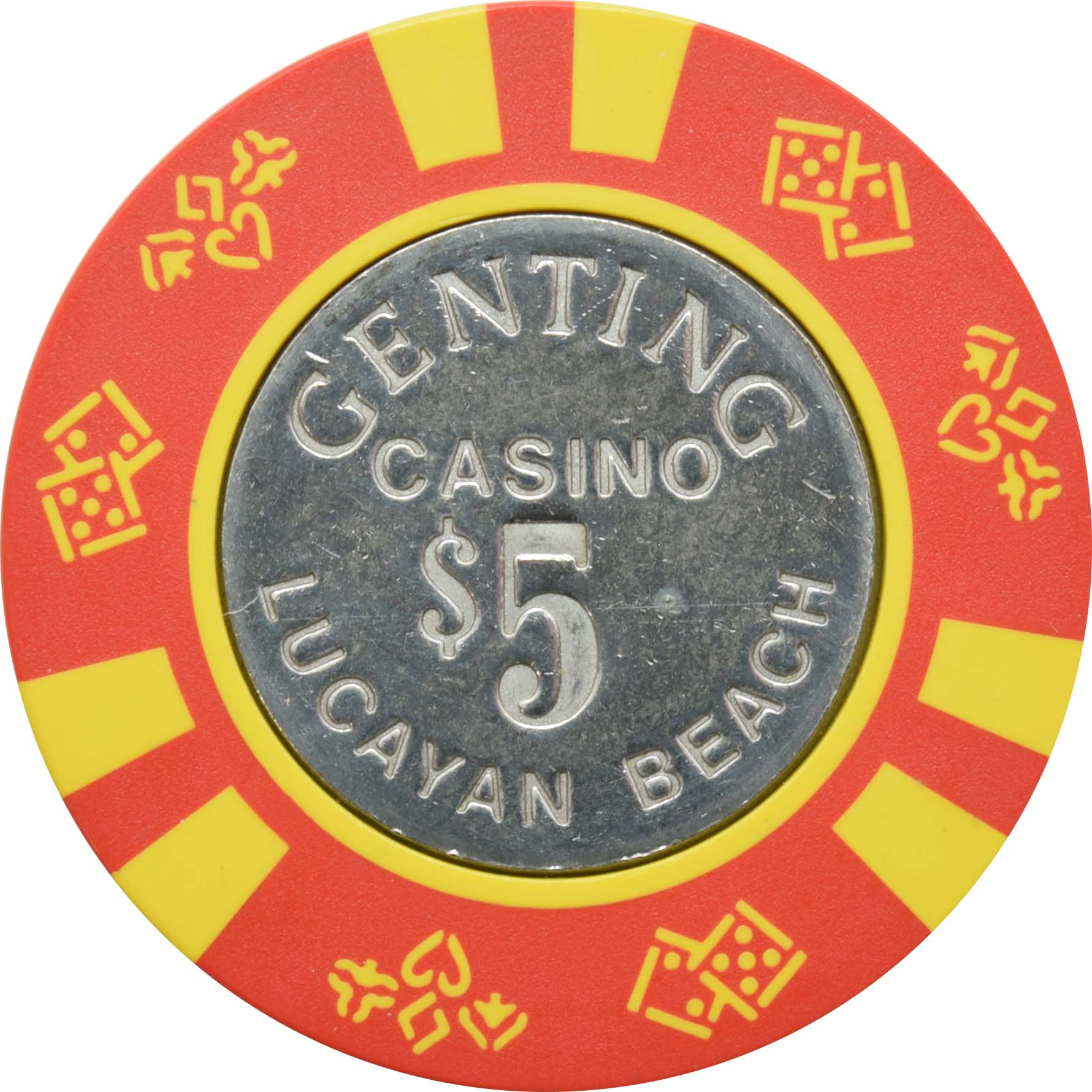 Genting Lucayan Beach Casino Freeport Bahamas $5 Chip