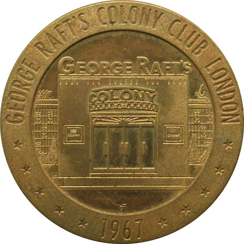 Colony Sporting Club (George Raft's) Casino London UK Bronze Token