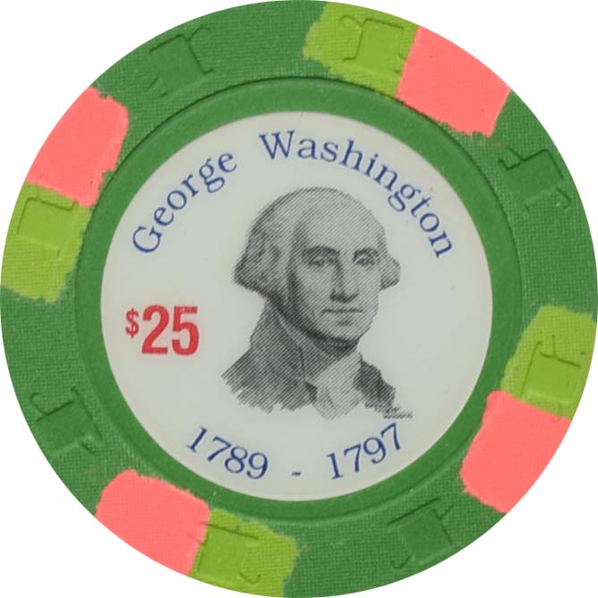 Paulson Presidents $25 Washington RHC Fantasy Chip