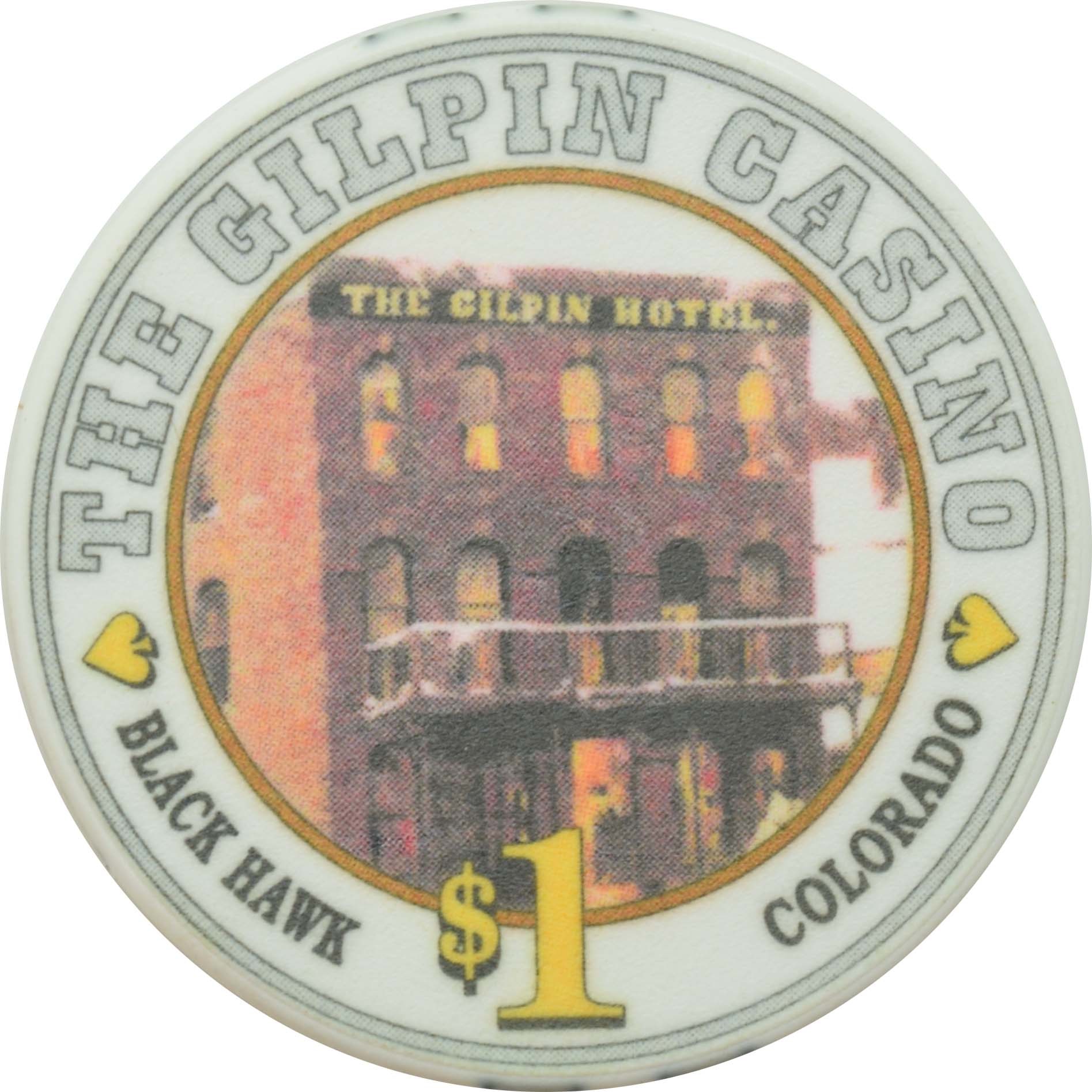 The Gilpin Casino Black Hawk Colorado $1 Chip