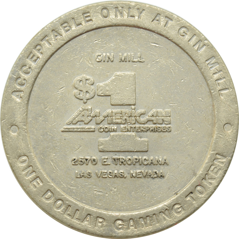 Gin Mill Casino Las Vegas Nevada $1 Token 1987
