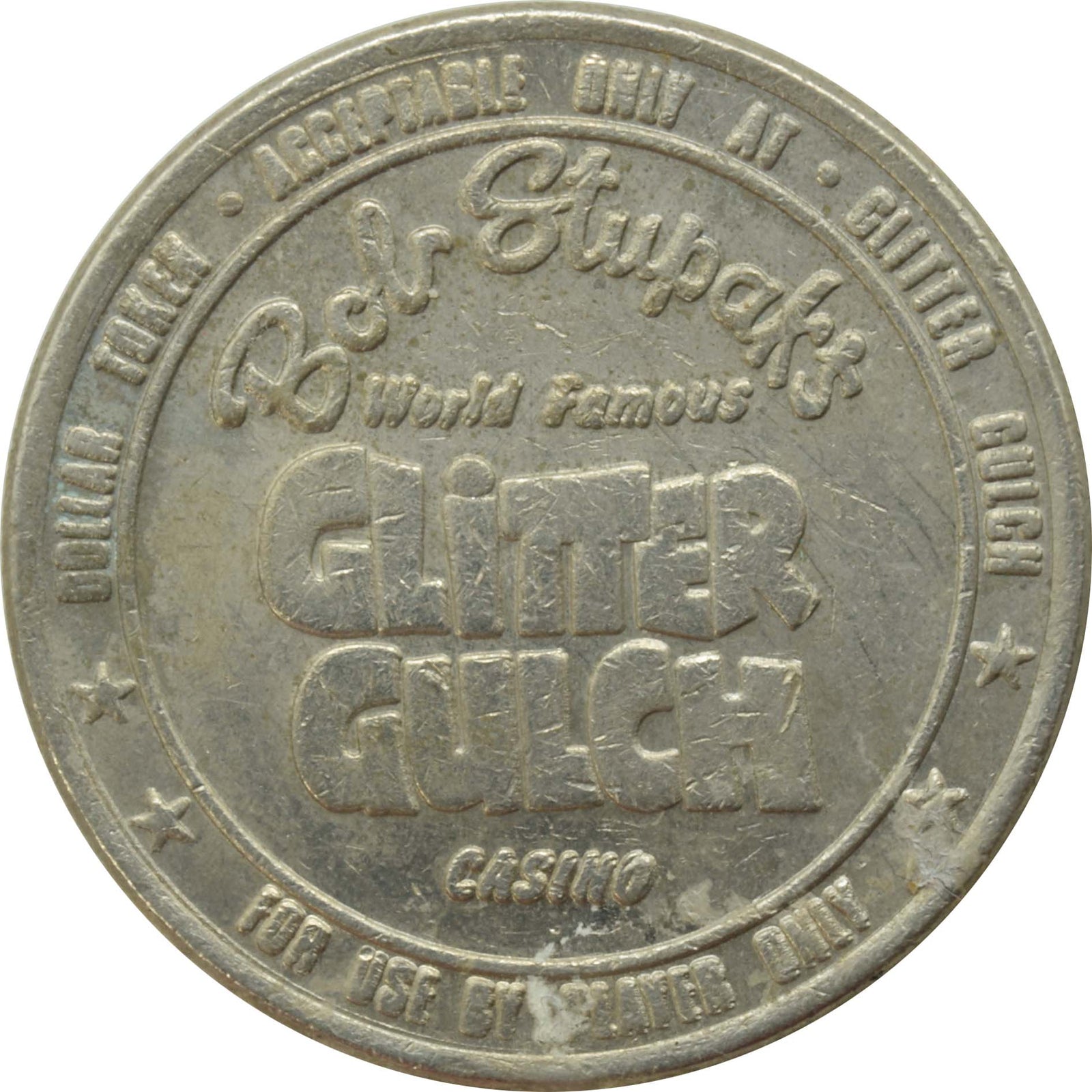 Glitter Gulch Casino Las Vegas Nevada 1 Token 1980