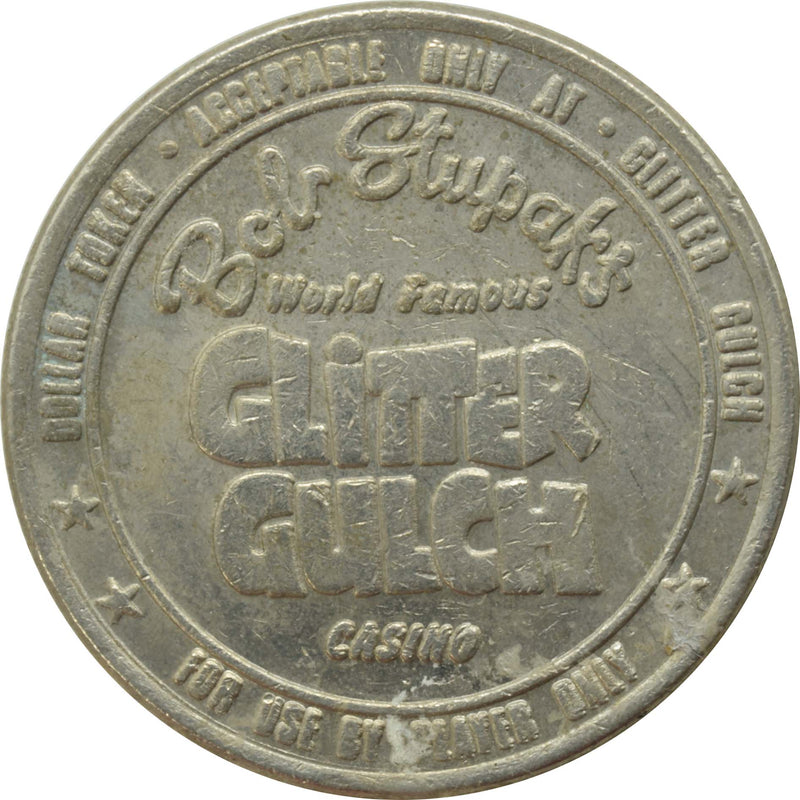 Glitter Gulch Casino Las Vegas Nevada $1 Token 1980