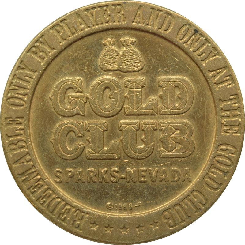 Gold Club Casino Sparks Nevada $1 Token 1966