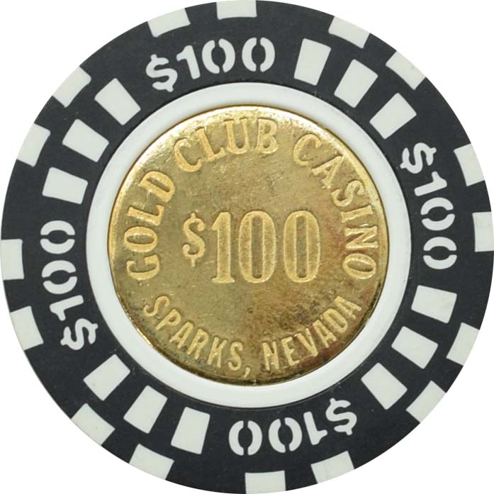 Gold Club Casino Sparks Nevada $100 Chip 1987