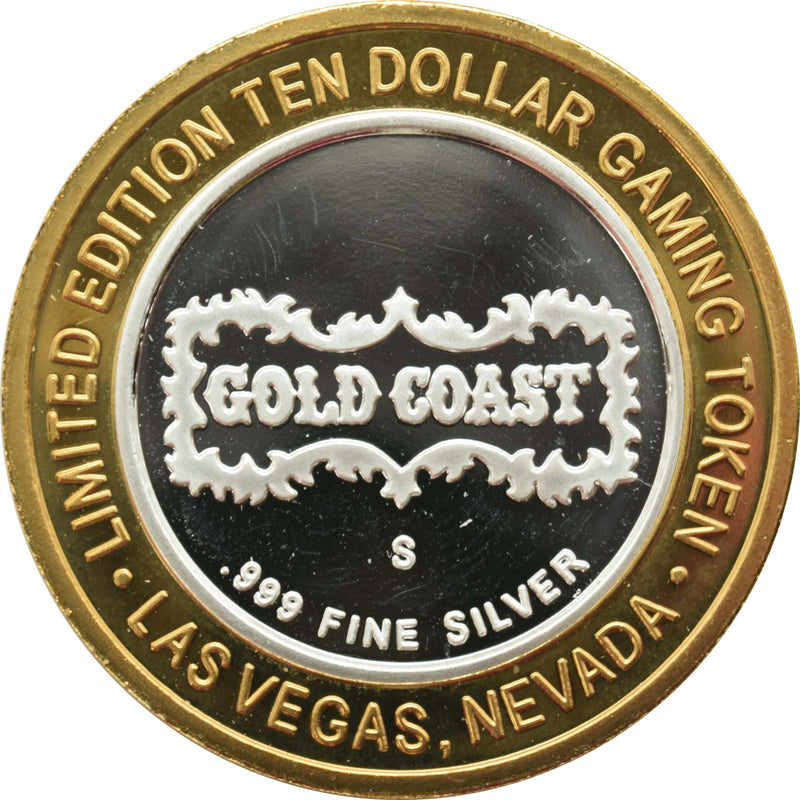 Gold Coast Casino Las Vegas "Cortez Room" $10 Silver Strike .999 Fine Silver 2004