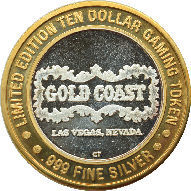 Gold Coast Casino Las Vegas "Seven Eleven" $10 Silver Strike .999 Fine Silver 1997