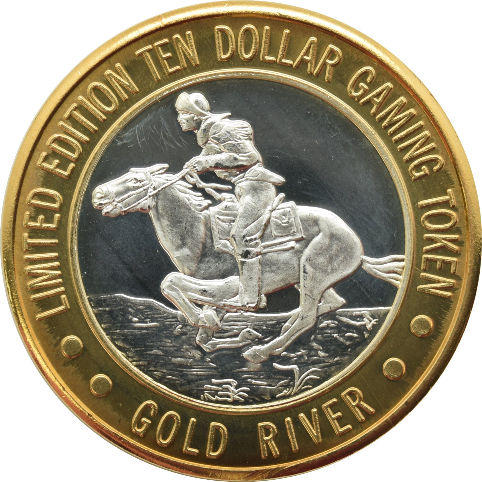 Gold River Casino Laughlin "Pony Express" $10 Silver Strike .999 Fine Silver 1994