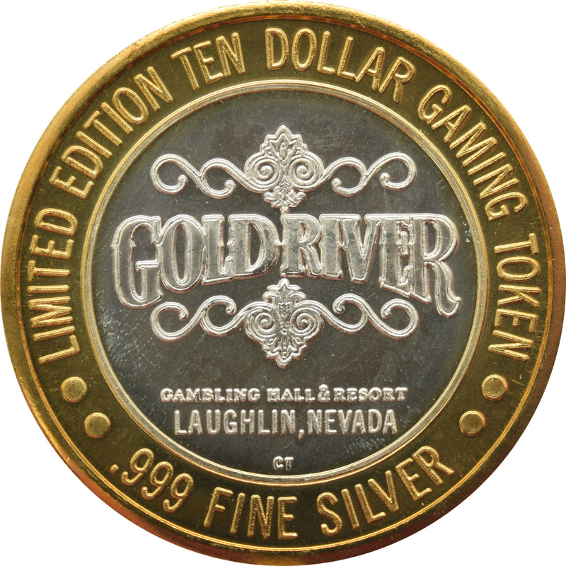 Gold River Casino Laughlin "Pony Express" $10 Silver Strike .999 Fine Silver 1994