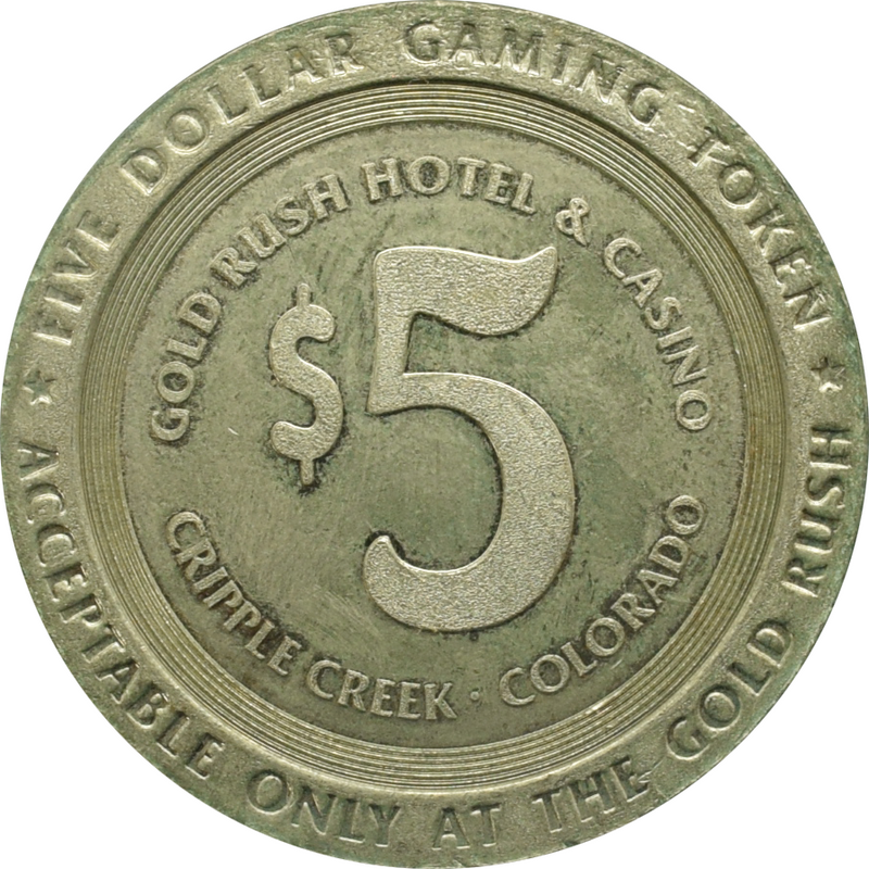 Gold Rush Casino Cripple Creek Colorado $5 Token 2002