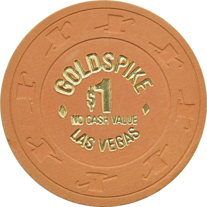 Gold Spike Casino Las Vegas Nevada $1 NCV Chip 1980s