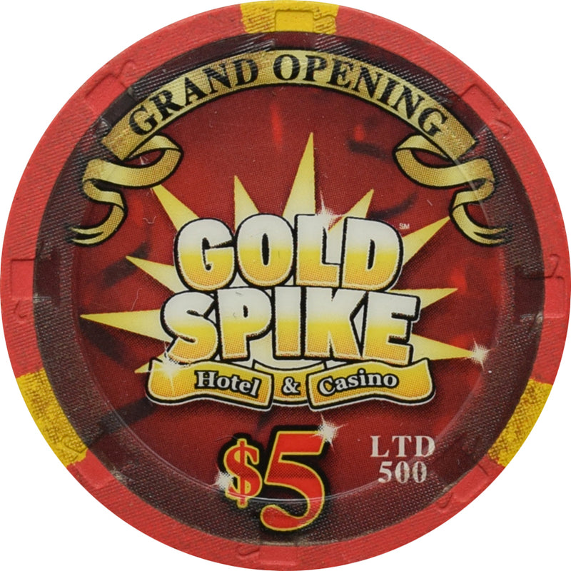Gold Spike Casino Las Vegas Nevada $5 Grand Opening Chip 2009