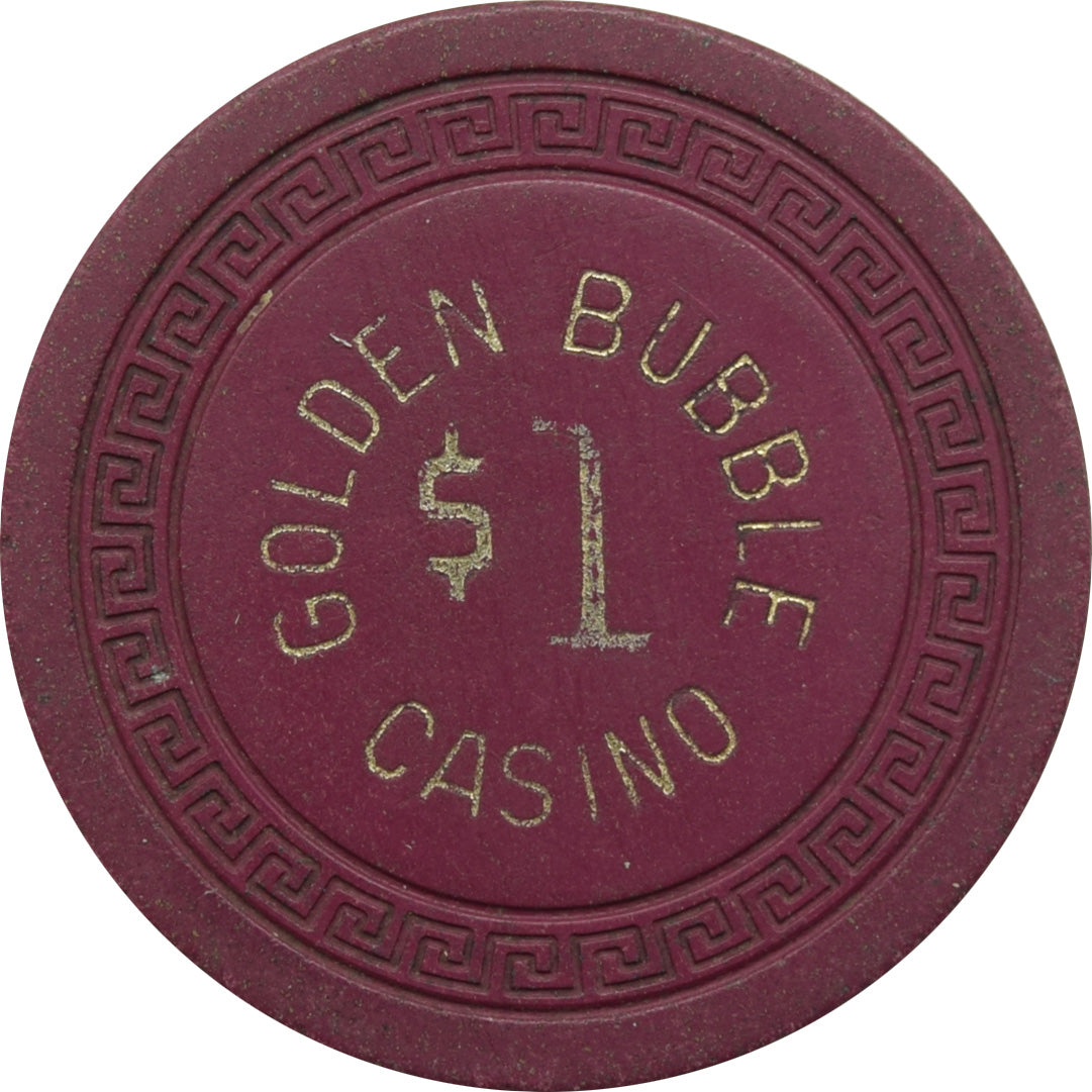 Golden Bubble Casino Gardnerville Nevada $1 Chip 1945