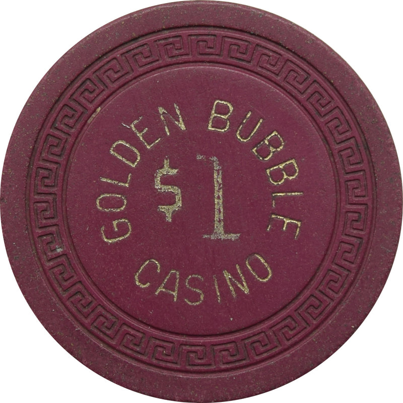 Golden Bubble Casino Gardnerville Nevada $1 Chip 1945