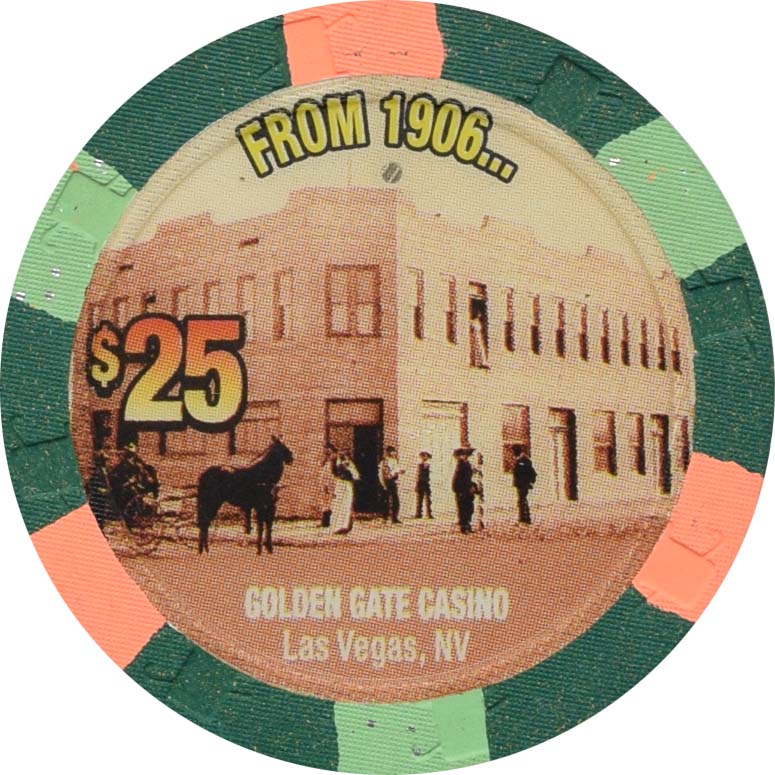 Golden Gate Casino Las Vegas Nevada $25 Millennium Chip 2000
