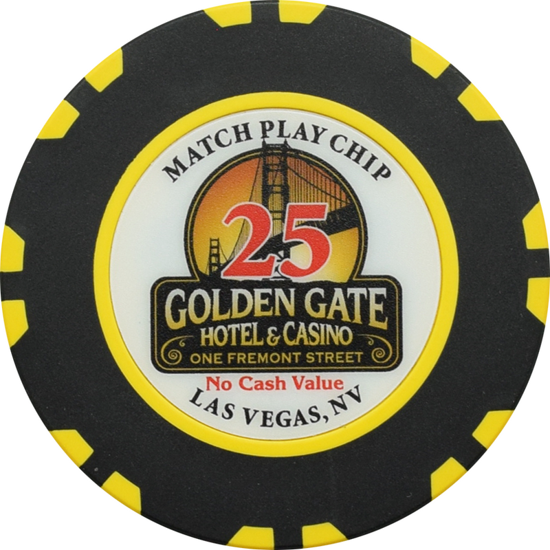 Golden Gate Casino Las Vegas Nevada $25 No Cash Value Match Play 50mm Chip 2000s