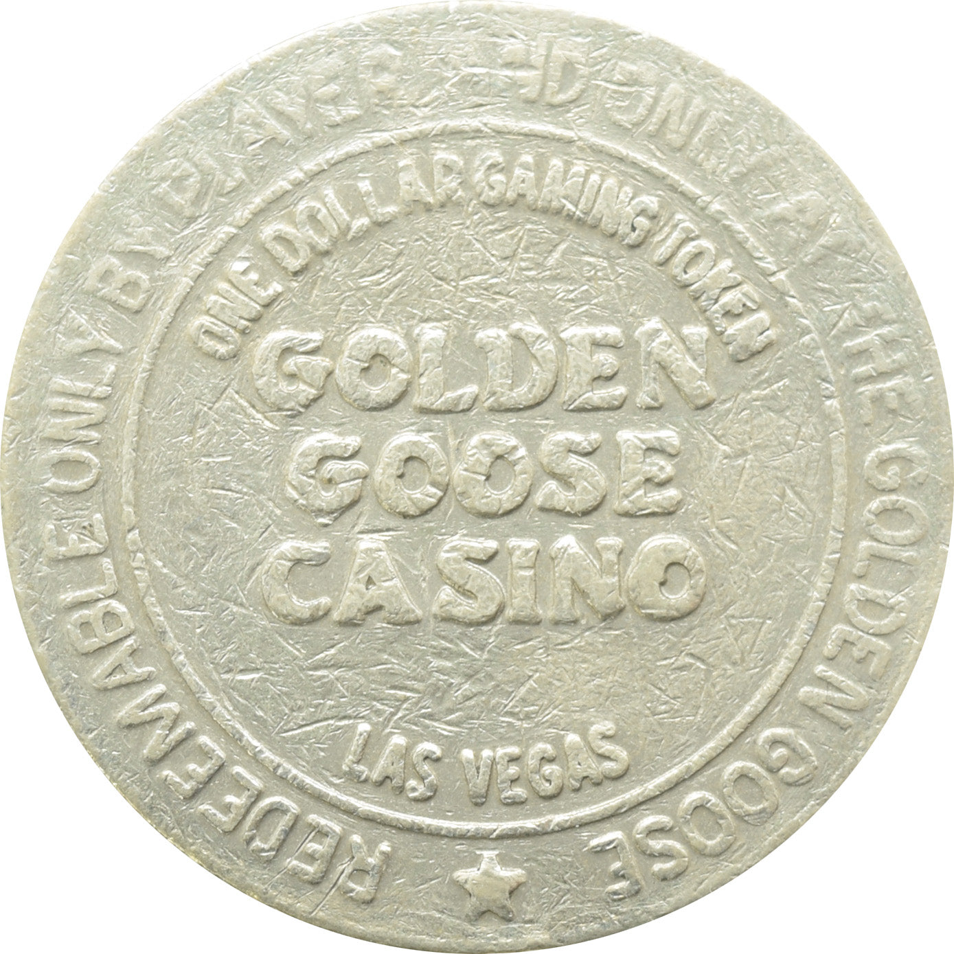 Golden Goose Casino Las Vegas NV $1 Token 1979