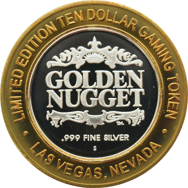 Golden Nugget Casino Las Vegas "Standing Proud" $10 Silver Strike .999 Fine Silver 2002