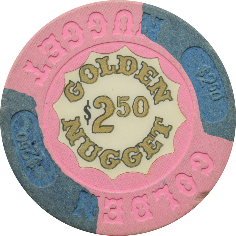 Golden Nugget Casino Atlantic City New Jersey $2.50 Chip
