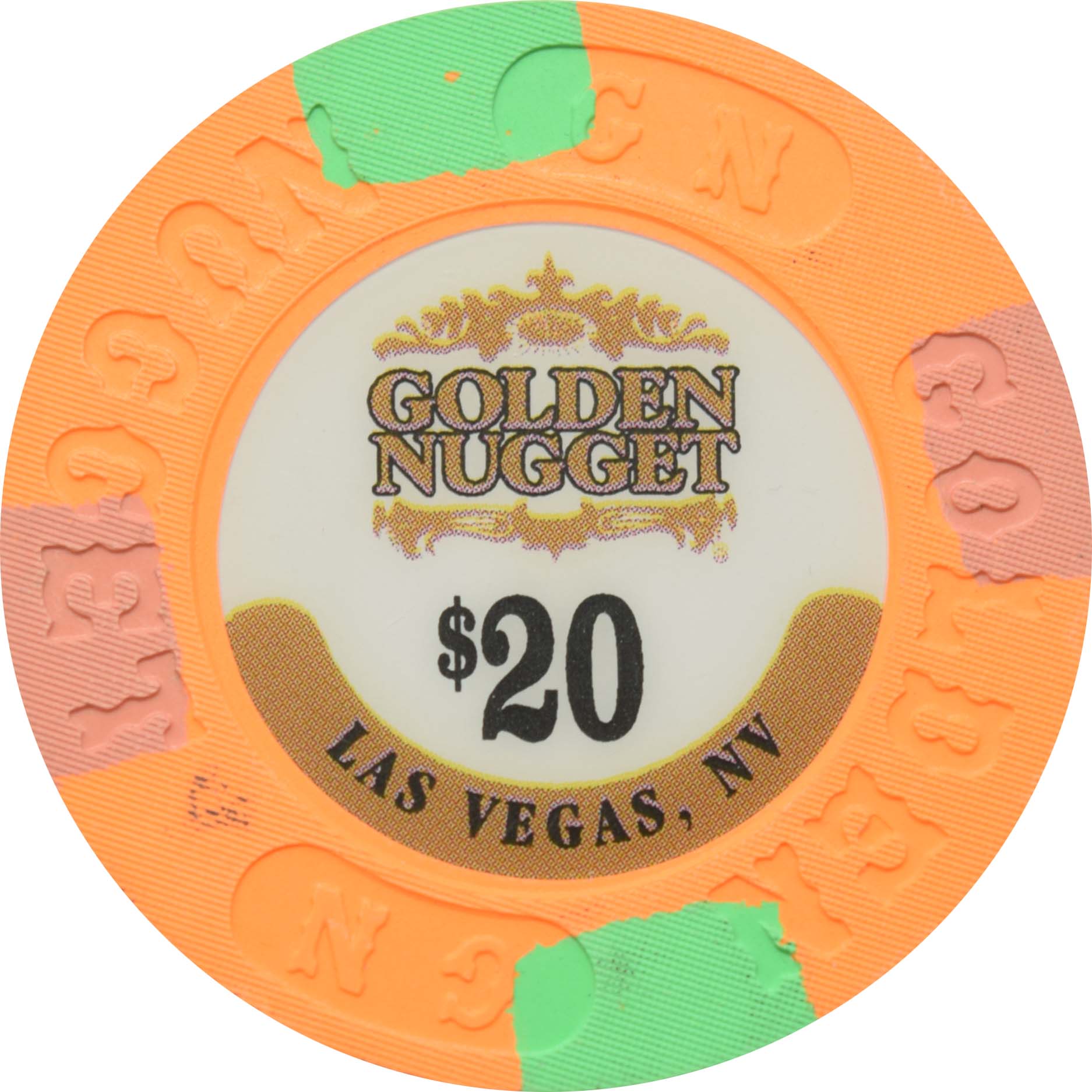 Golden Nugget Casino Las Vegas Nevada $20 Chip 2004