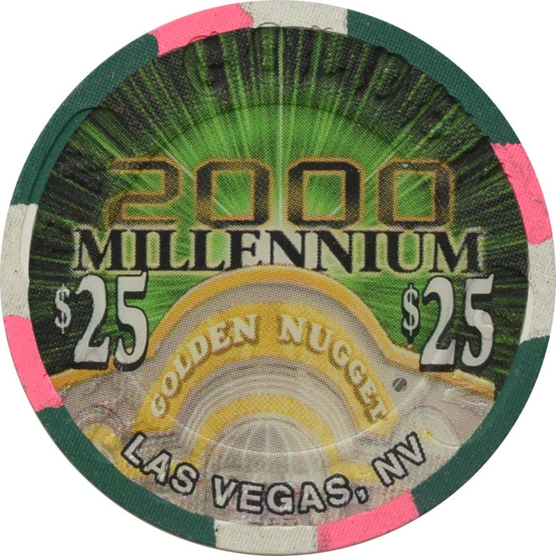 Golden Nugget Casino Las Vegas Nevada $25 Millennium Chip 1999