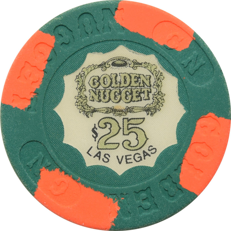 Golden Nugget Casino Las Vegas Nevada $25 Chip 1980s