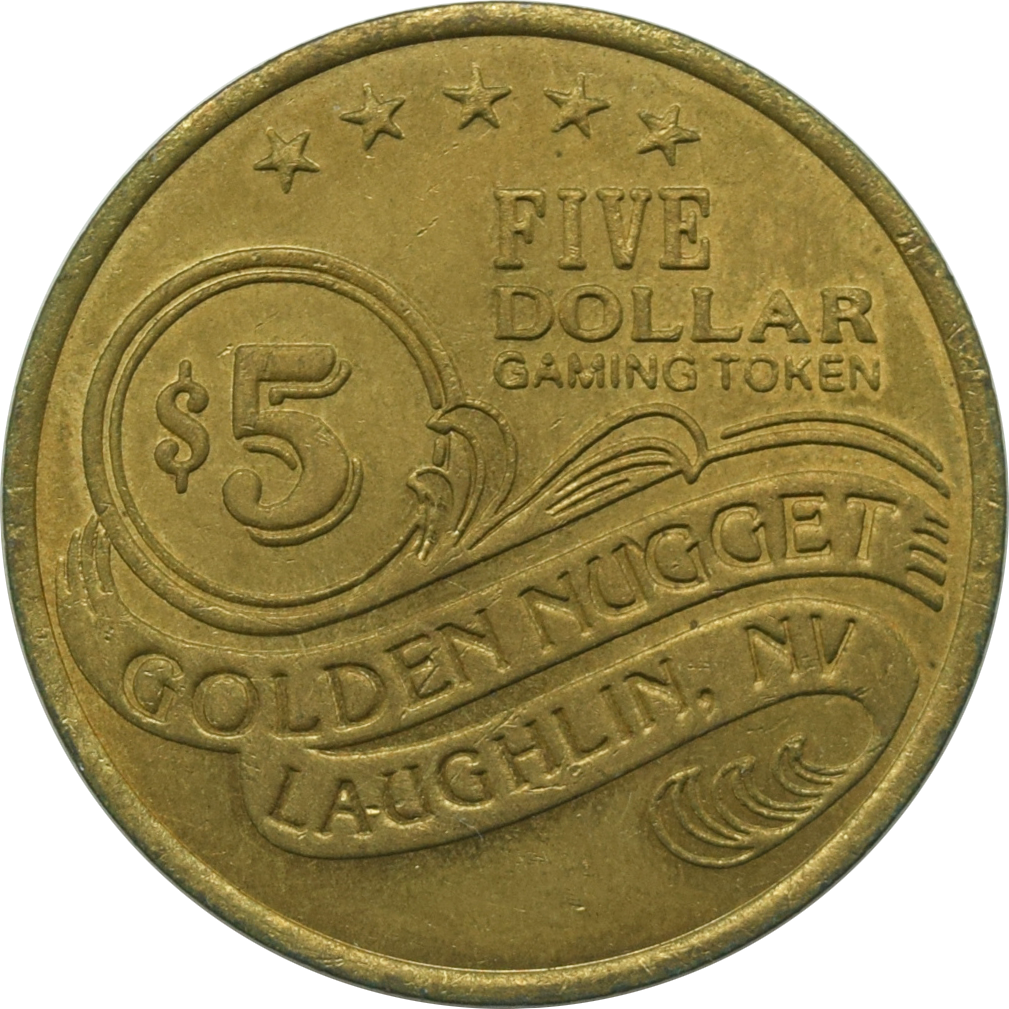 Golden Nugget Casino Laughlin Nevada $5 Token 1988