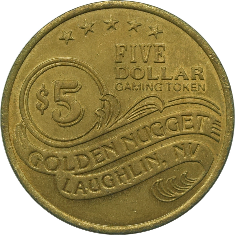 Golden Nugget Casino Laughlin Nevada $5 Token 1988